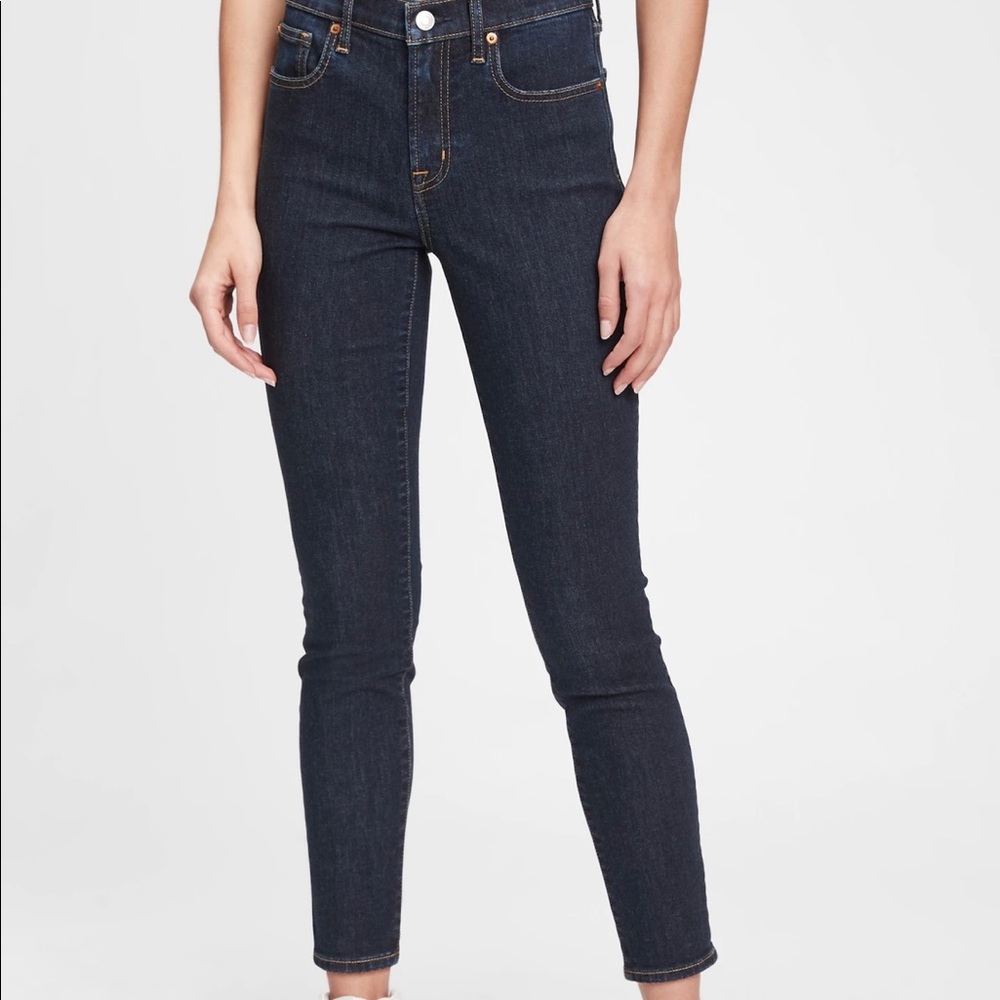 NWT AMERICAN EAGLE MID-RISE SLIM FIT FLEX DARK WASH CROPED JEANS Sz 28/30